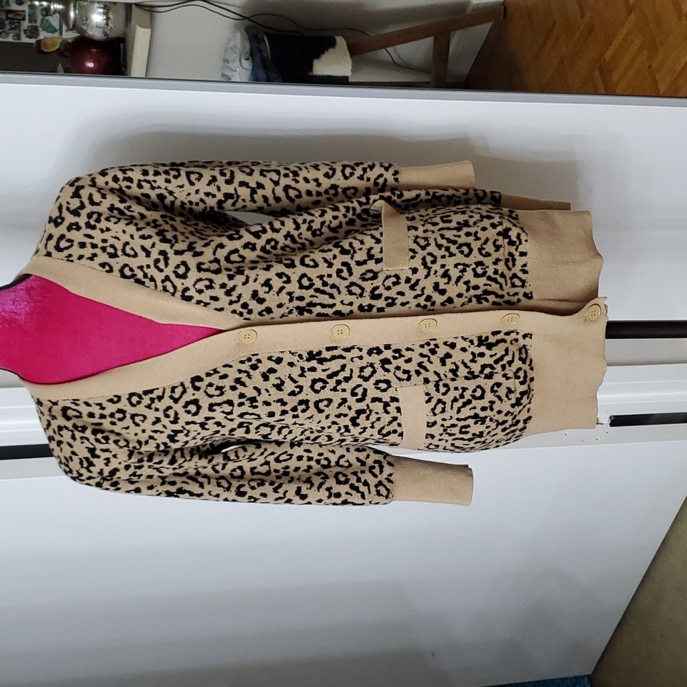J.crew cheetah sweater XS
